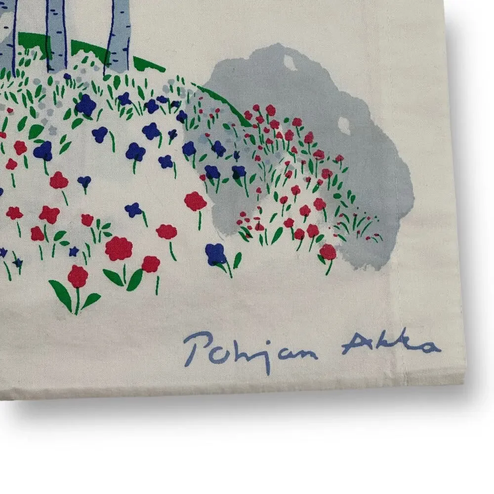 Pohjan Akka Bear In The Woods Printed Cotton Pillowcase Standard Size